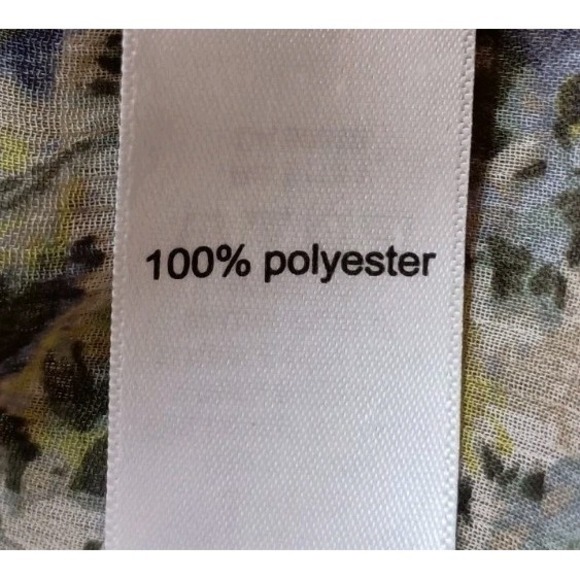 Maurices Floral Semi Sheer Duster Kimono Size L Ruffle Hem Boho - Picture 8 of 9